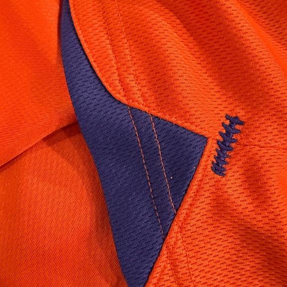 Nike‎ Team Clemson Tigers Orange Quarter Zip Performance Shirt Mens fit dry - Picture 12 of 16